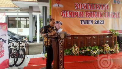 Satpol PP Jombang Gelar Sosialisasi Gempur Rokok Ilegal, Di Kecaman Peterongan