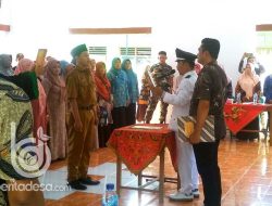 Kades Mentaos Jombang Lantik 1 Orang Perangkat Desa