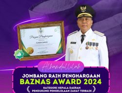Pj Bupati Jombang Raih Anugerah Baznas Award 2024