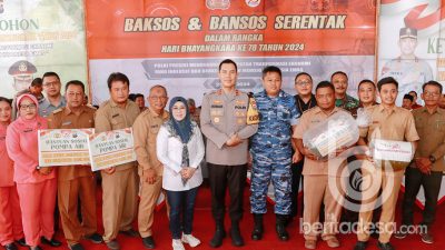 Bakti Sosial, Polres Jombang Berikan Bantuan Pompa Dan Saluran Air Bersih
