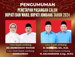 KPU Tetapkan Dua Cabup-Cawabup Peserta Pilkada Jombang 2024
