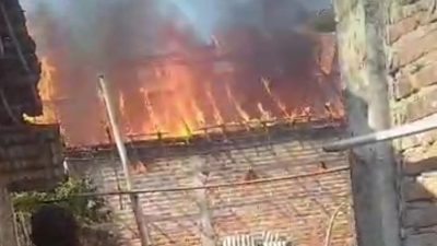 Gegara Korsleting Listrik, Rumah di Banjardowo Jombang Ludes Terbakar