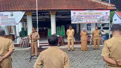 Kegiatan Apel Pagi dan Evaluasi Kegiatan Instansi Lingkup Kecamatan Jogoroto 2025