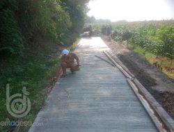 Pemdes Dukuhklopo Jombang Bangun Jalan Rabat Beton, PJU dan TPJ
