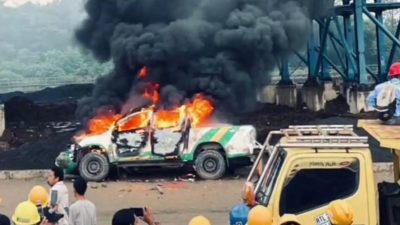 Demo Buruh PT. IMIP Morowali Keos, Mobil Dibakar-Sekuriti dan Polisi Diserang