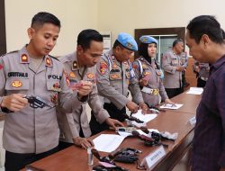 Cegah Penyalahgunaan, Polres Jombang Lakukan Pemeriksaan Senpi