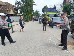 Pemotor Tewas Usai Terlindas Bus Pariwisata di Bukit Sangkal Palembang