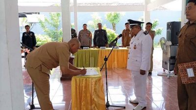 Kades Rejoagung Jombang Lantik Dua Orang Perangkat Desa