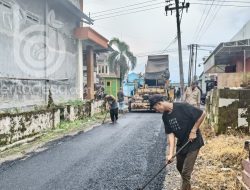 Pemdes Sumberjo Jombang Bangun Jalan hotmix 249 Meter