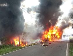 Kecelakaan Maut, Bus ALS Vs Truk Tangki BBM di Muratara Tewaskan 16 Orang