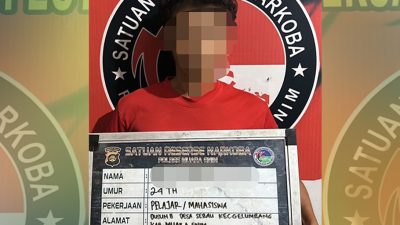 Edarkan Sabu Mahasiswa Asal Glumbang Disikat Polres Muara Enim