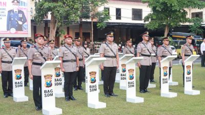 Kapolres Jombang Pimpin Sertijab Kasat Reskrim dan Sejumlah Kapolsek