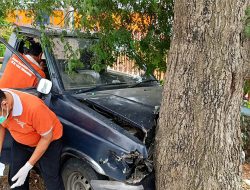 Panther Bermuatan LPG Tabrak Pohon Asam di Tulungagung, Sopir Tewas