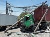 Truk Kontainer Vs Truk Bata Ringan di Bypass Krian, 3 PJU Roboh dan Jalur Dua Arah Macet Total