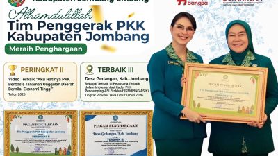 Tekan Stunting dan Jaga Pangan, PKK Jombang Sabet Dua Penghargaan di HKG PKK Jatim